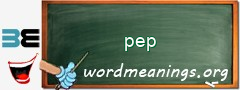 WordMeaning blackboard for pep